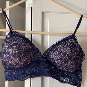 Navy lace bralette